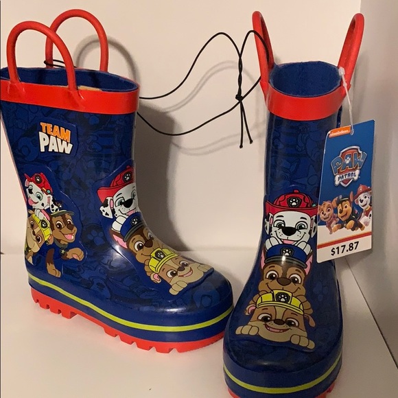 paw patrol boys rain boots